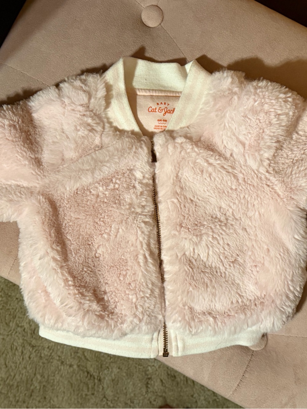 Cat & Jack Baby Faux Fur Jacket in Light Pink